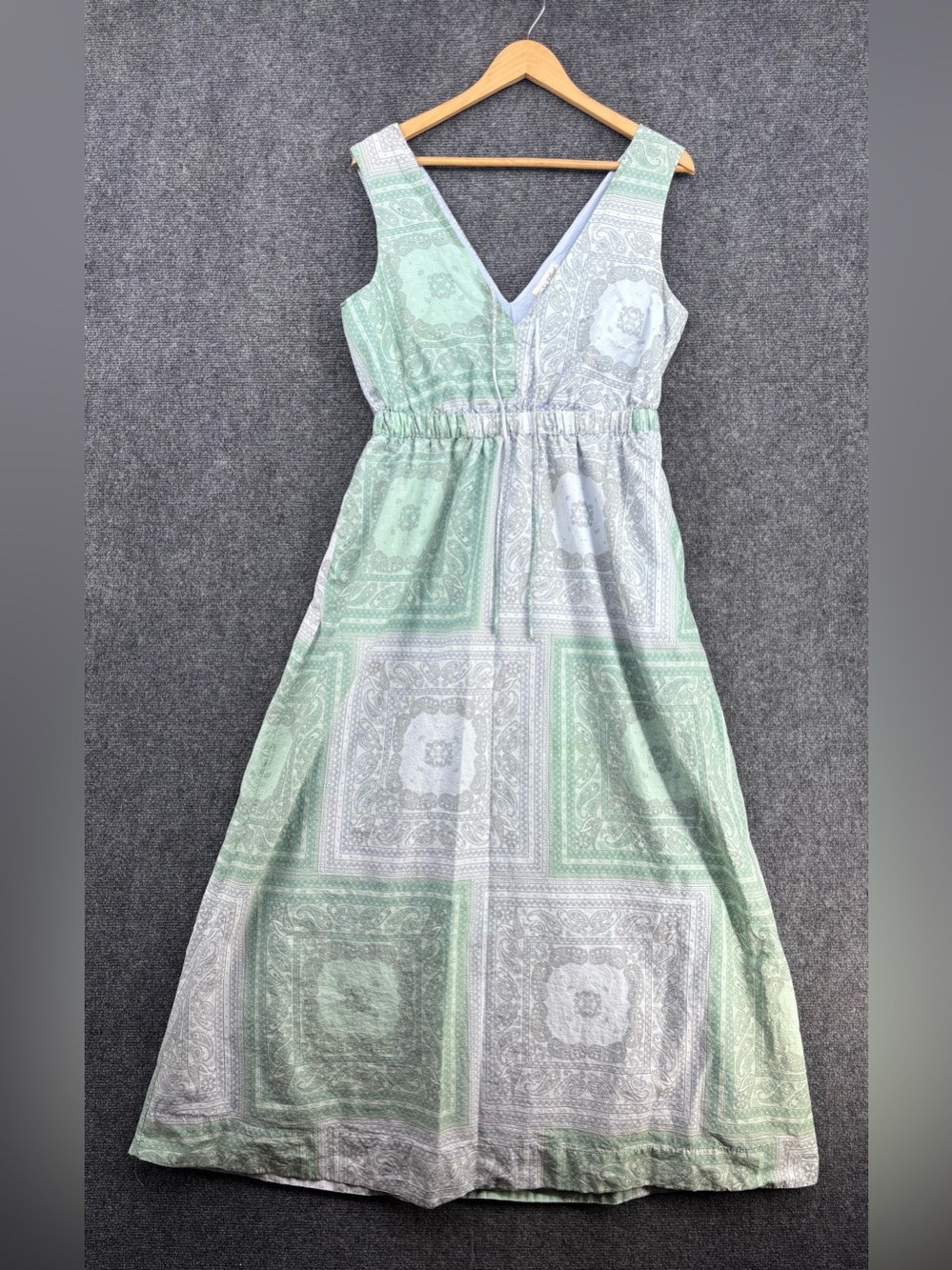 Universal Thread Pastel Paisley Bandana AOP Maxi Boho Cottagecore Dress Size S